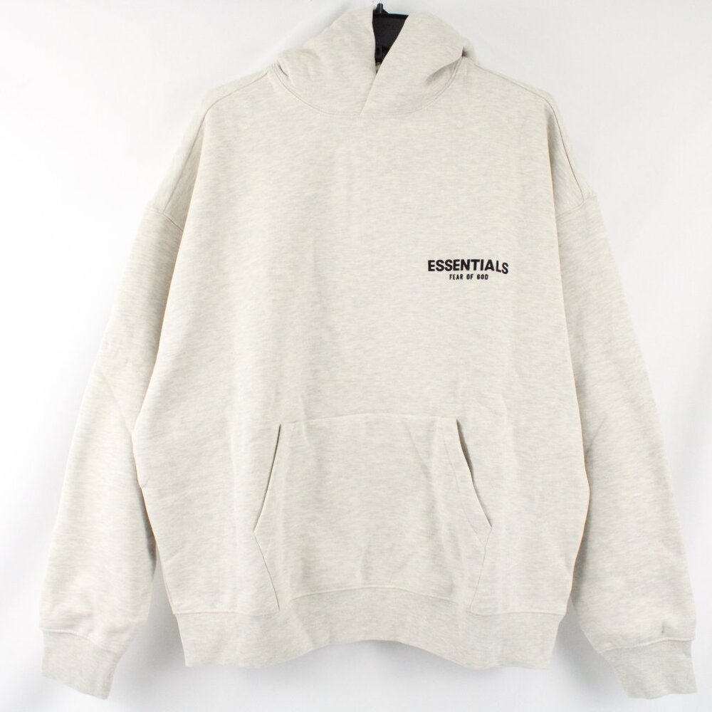 NWT Fear of God Essentials Hoodie with Kangaroo Pocket in Light Oatmeal Size S